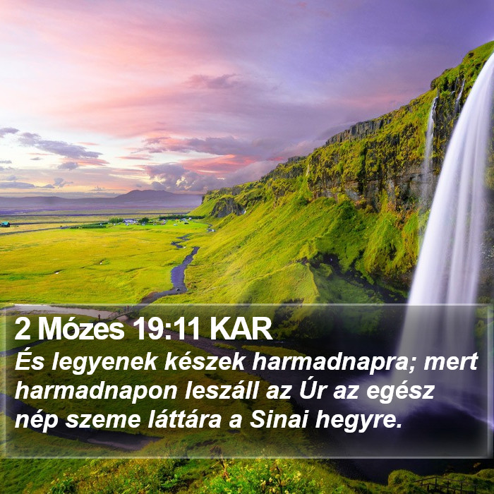 2 Mózes 19:11 KAR Bible Study