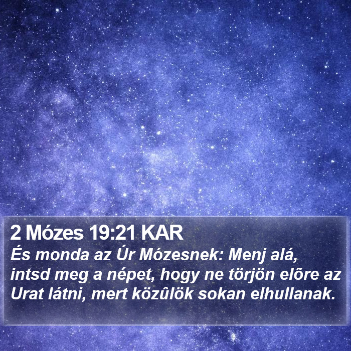 2 Mózes 19:21 KAR Bible Study