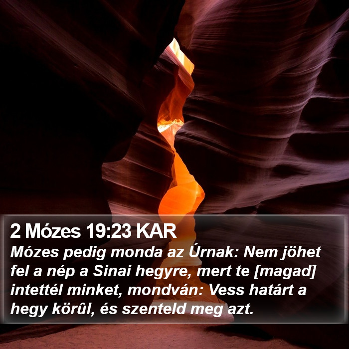 2 Mózes 19:23 KAR Bible Study