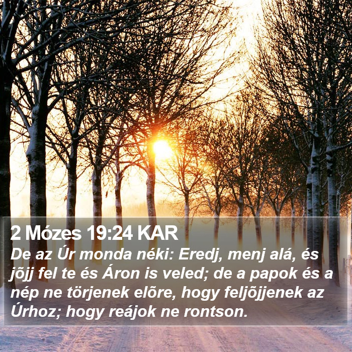 2 Mózes 19:24 KAR Bible Study