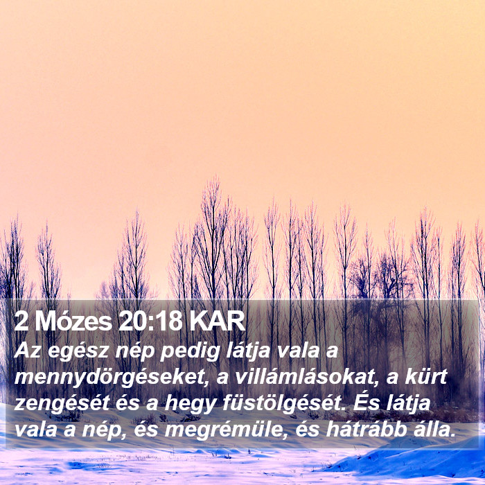 2 Mózes 20:18 KAR Bible Study