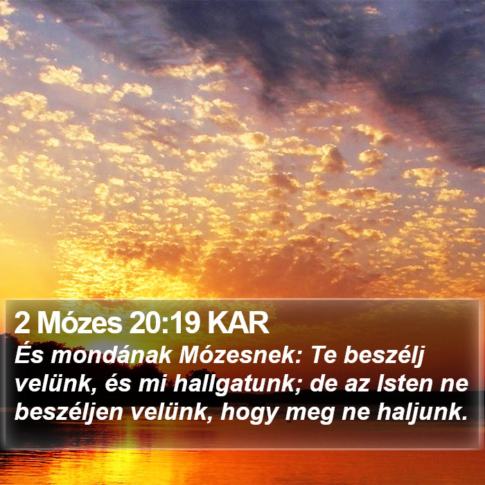 2 Mózes 20:19 KAR Bible Study