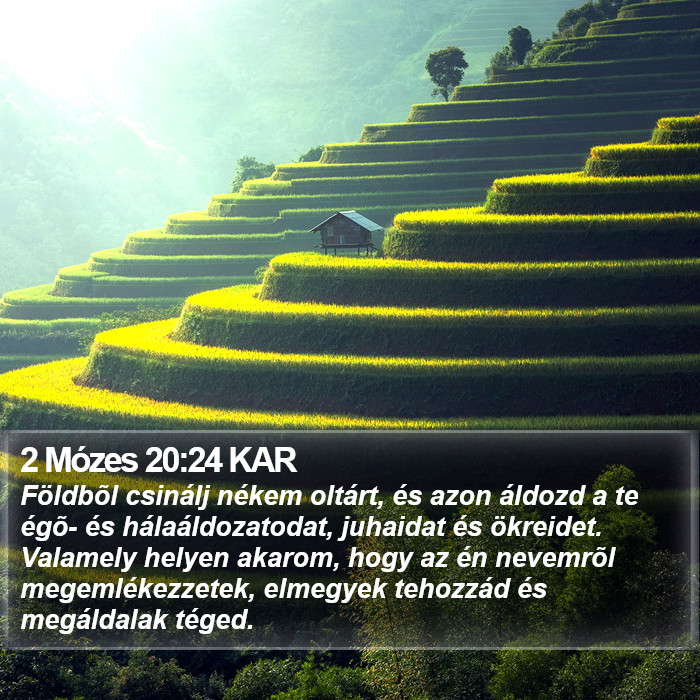 2 Mózes 20:24 KAR Bible Study