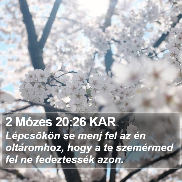 2 Mózes 20:26 KAR Bible Study