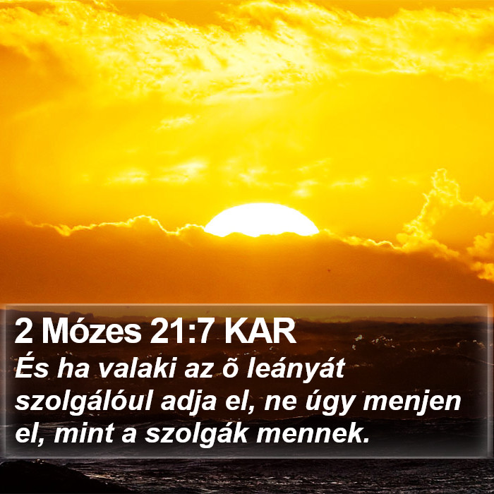 2 Mózes 21:7 KAR Bible Study