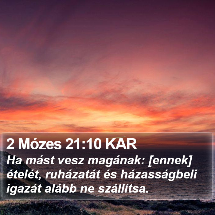 2 Mózes 21:10 KAR Bible Study