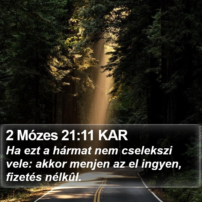 2 Mózes 21:11 KAR Bible Study