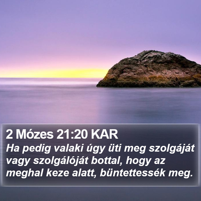 2 Mózes 21:20 KAR Bible Study