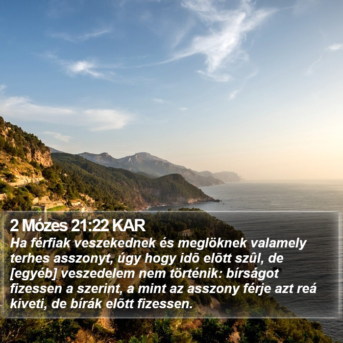 2 Mózes 21:22 KAR Bible Study