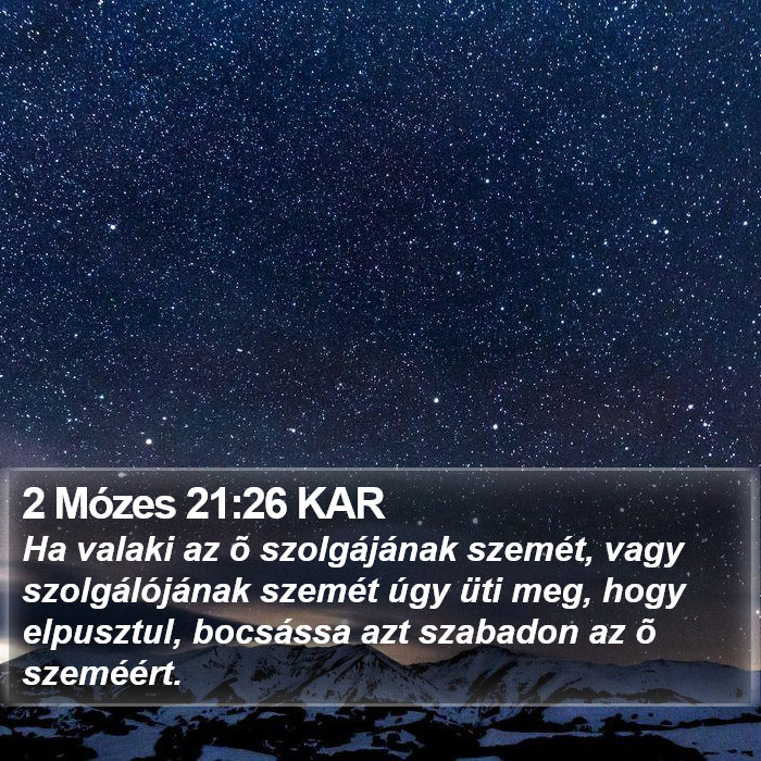 2 Mózes 21:26 KAR Bible Study