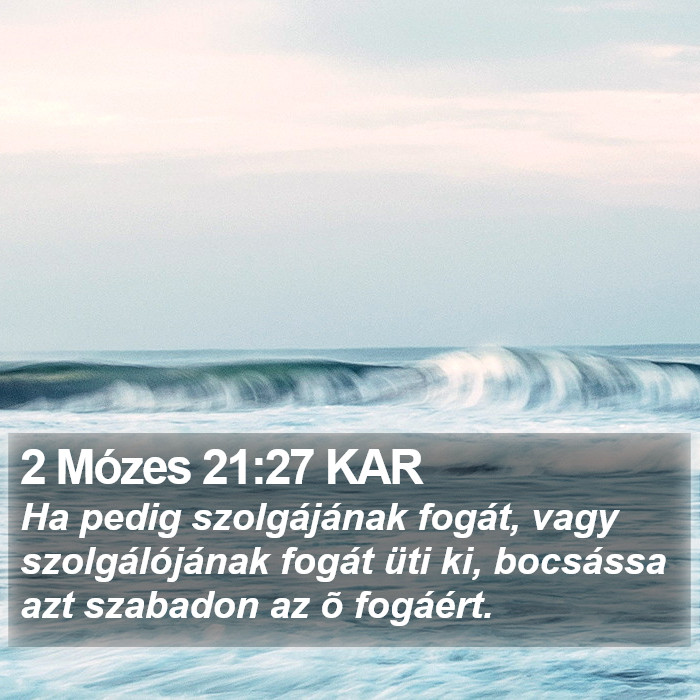 2 Mózes 21:27 KAR Bible Study