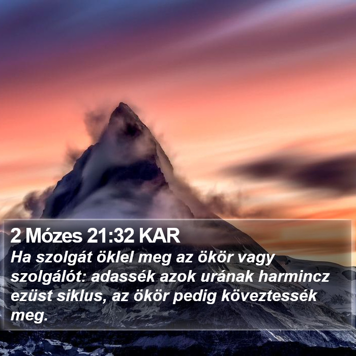 2 Mózes 21:32 KAR Bible Study