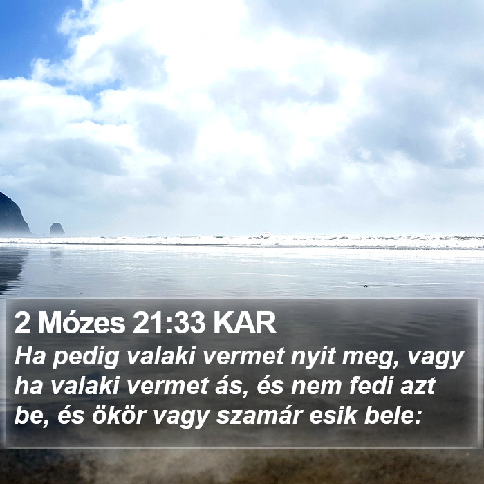 2 Mózes 21:33 KAR Bible Study