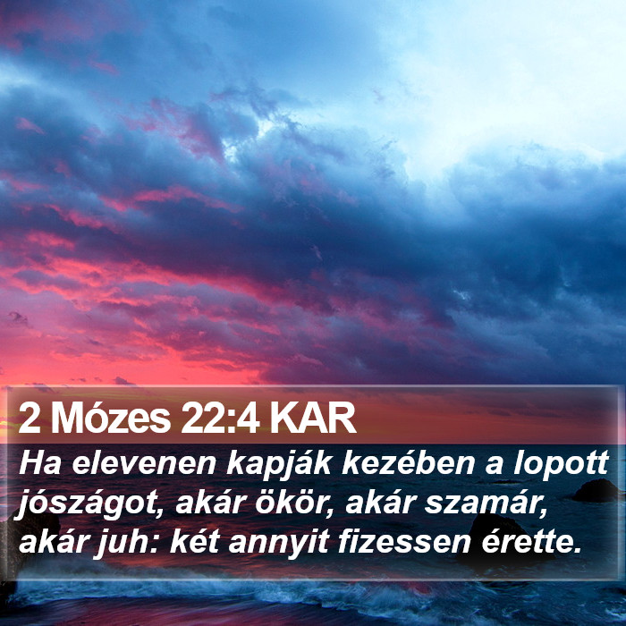 2 Mózes 22:4 KAR Bible Study