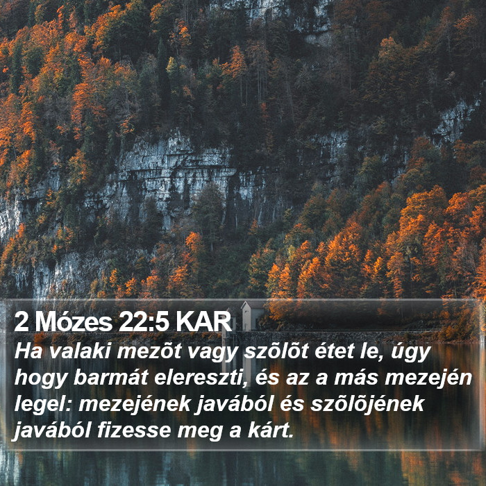 2 Mózes 22:5 KAR Bible Study