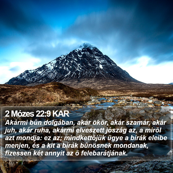 2 Mózes 22:9 KAR Bible Study