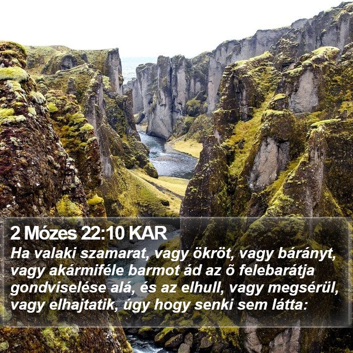 2 Mózes 22:10 KAR Bible Study