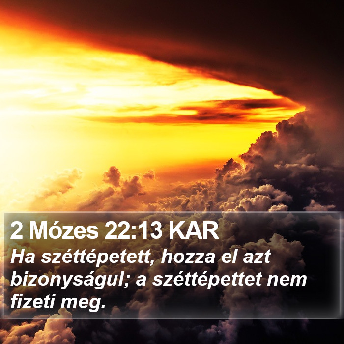 2 Mózes 22:13 KAR Bible Study