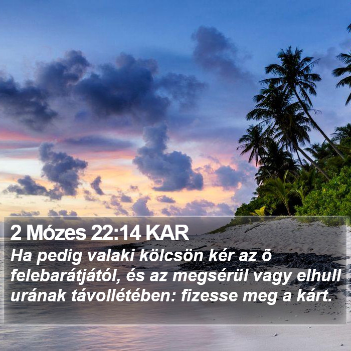 2 Mózes 22:14 KAR Bible Study