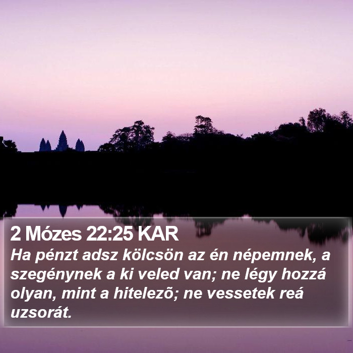 2 Mózes 22:25 KAR Bible Study