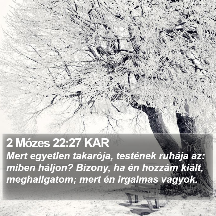 2 Mózes 22:27 KAR Bible Study