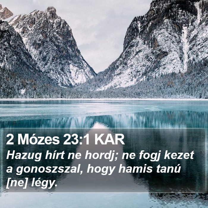 2 Mózes 23:1 KAR Bible Study