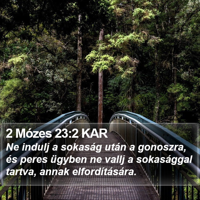 2 Mózes 23:2 KAR Bible Study