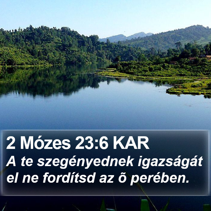 2 Mózes 23:6 KAR Bible Study