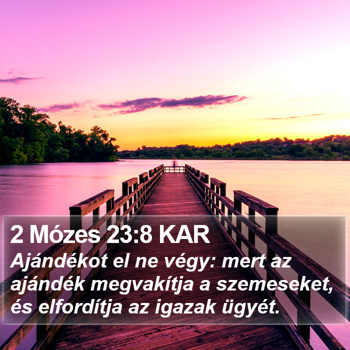 2 Mózes 23:8 KAR Bible Study