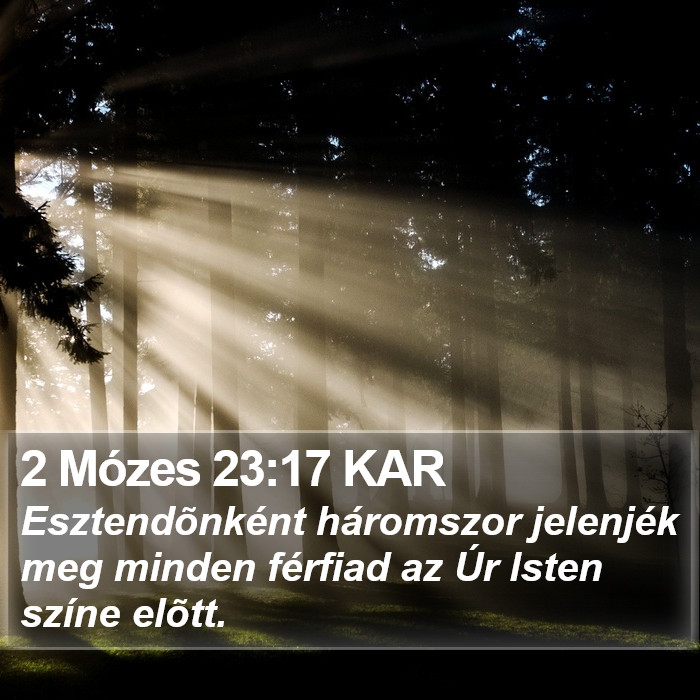 2 Mózes 23:17 KAR Bible Study