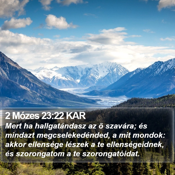 2 Mózes 23:22 KAR Bible Study