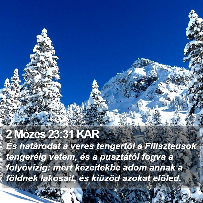 2 Mózes 23:31 KAR Bible Study