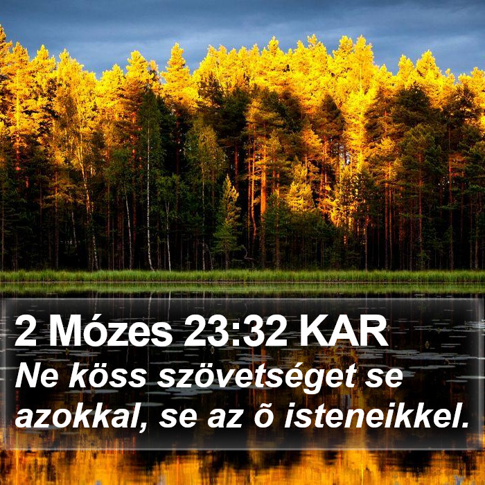 2 Mózes 23:32 KAR Bible Study