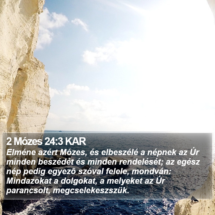 2 Mózes 24:3 KAR Bible Study