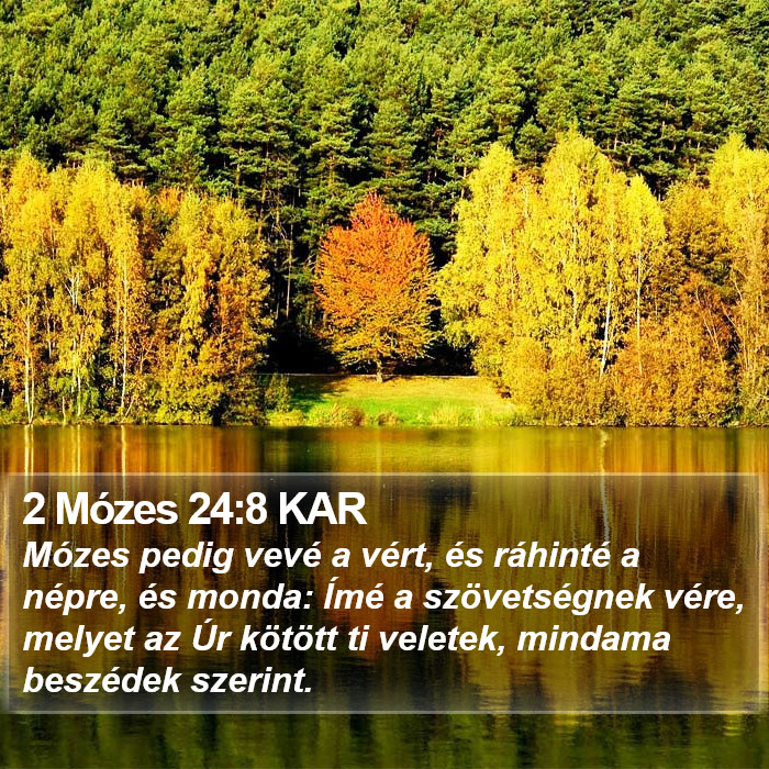 2 Mózes 24:8 KAR Bible Study