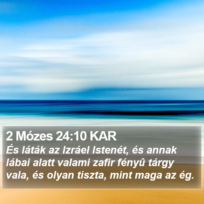 2 Mózes 24:10 KAR Bible Study