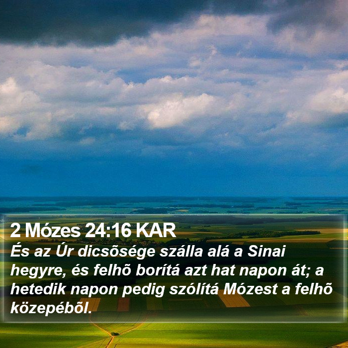 2 Mózes 24:16 KAR Bible Study