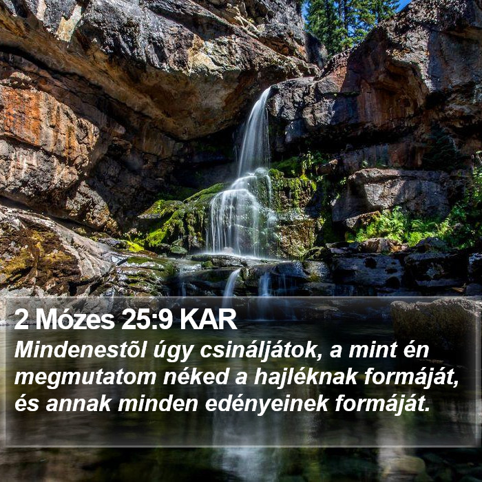 2 Mózes 25:9 KAR Bible Study