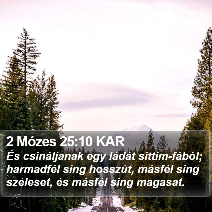 2 Mózes 25:10 KAR Bible Study