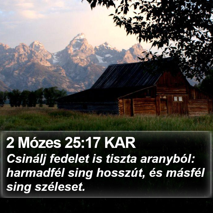 2 Mózes 25:17 KAR Bible Study