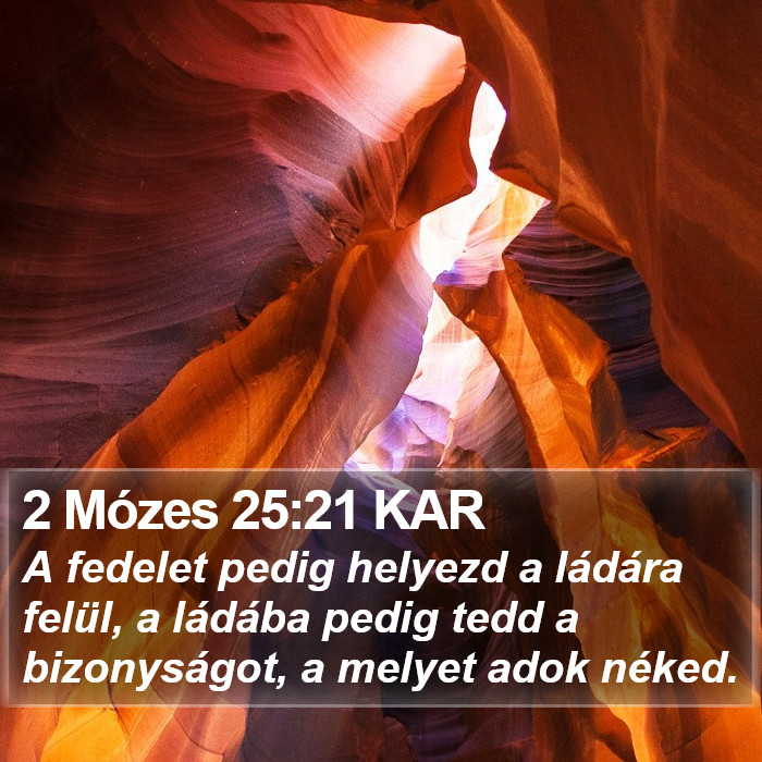 2 Mózes 25:21 KAR Bible Study