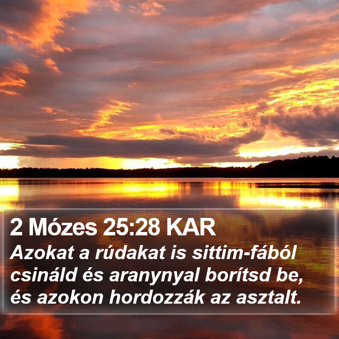 2 Mózes 25:28 KAR Bible Study