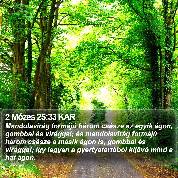 2 Mózes 25:33 KAR Bible Study