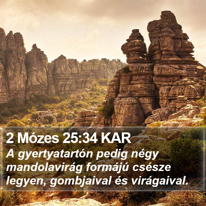 2 Mózes 25:34 KAR Bible Study