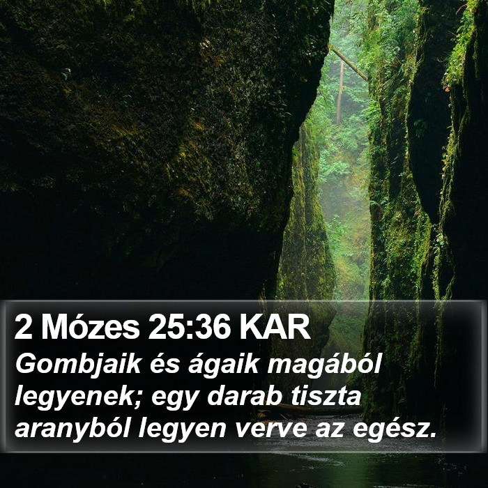 2 Mózes 25:36 KAR Bible Study