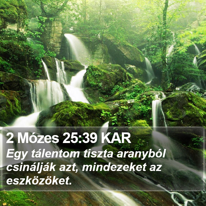 2 Mózes 25:39 KAR Bible Study