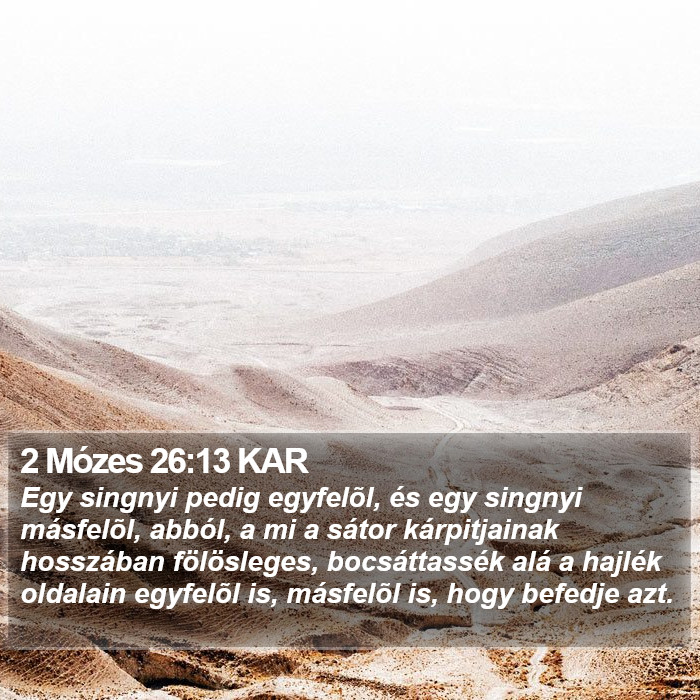 2 Mózes 26:13 KAR Bible Study