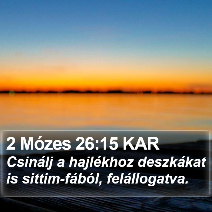 2 Mózes 26:15 KAR Bible Study