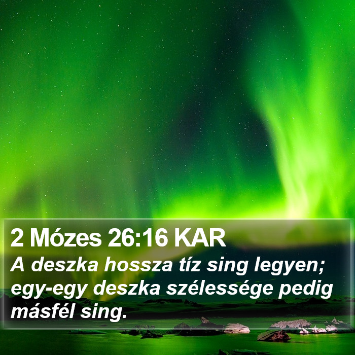 2 Mózes 26:16 KAR Bible Study