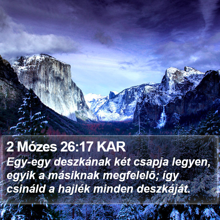 2 Mózes 26:17 KAR Bible Study